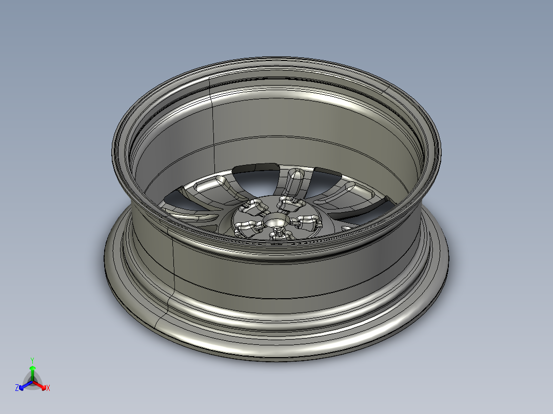 汽车轮毂模型正等轴测图