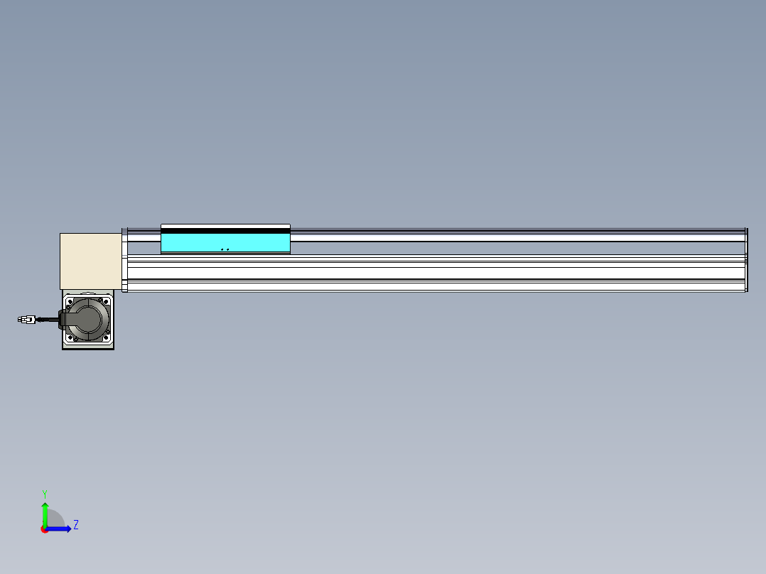 同步带滑台-半封闭B22H-L100-C-S700-RD-P75-D3-N5左视图