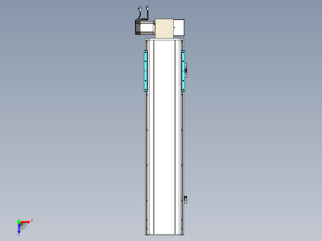 同步带滑台-半封闭B22H-L100-C-S700-RD-P75-D3-N5俯视图