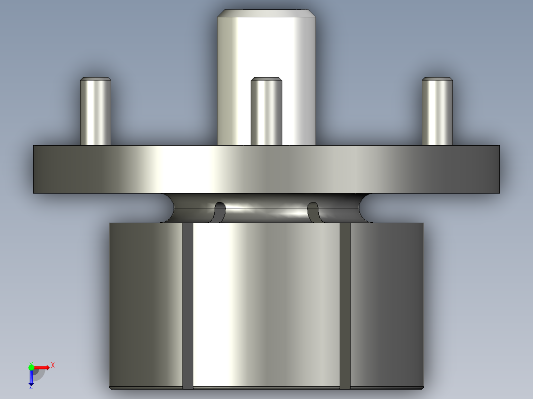 中心夾持座2334(B)-3D多系列多零件图纸模型俯视图