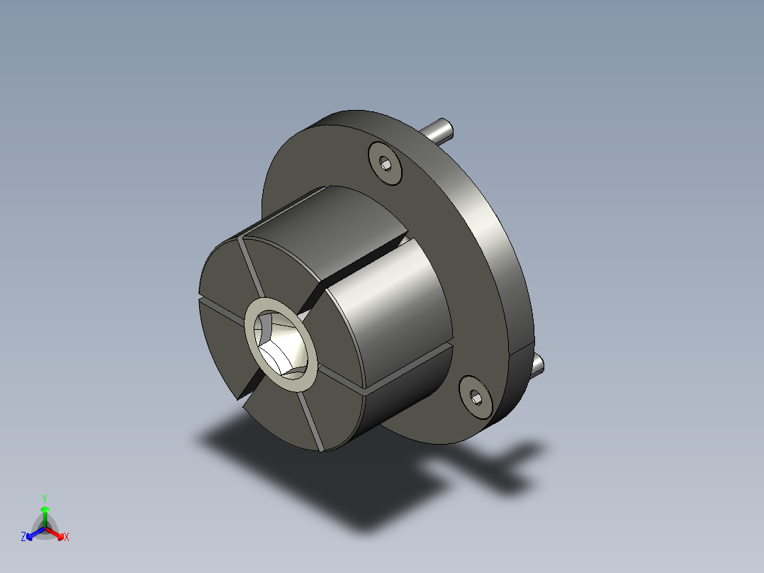 中心夾持座2334(B)-3D多系列多零件图纸模型正等轴测图