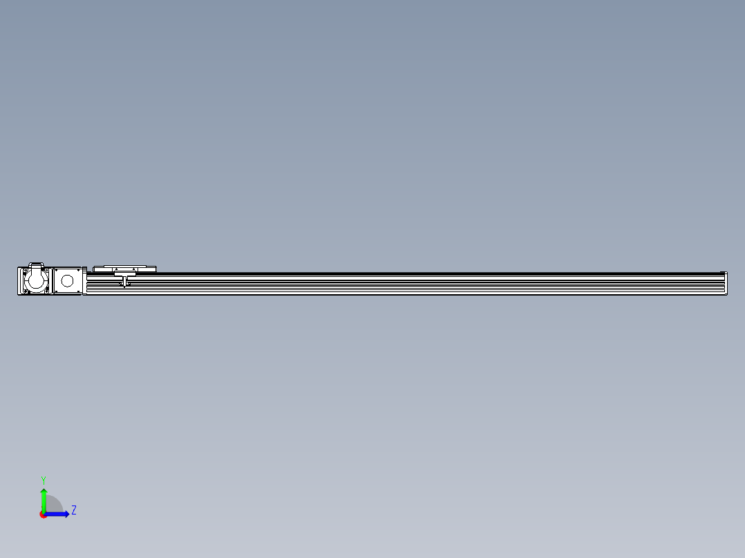 同步带全封闭直线模组TPA-HCB-110D-90-L1300-ML-Y-P40-N3左视图