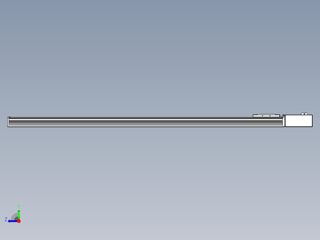 同步带全封闭直线模组TPA-HCB-110D-90-L1300-ML-Y-P40-N3右视图