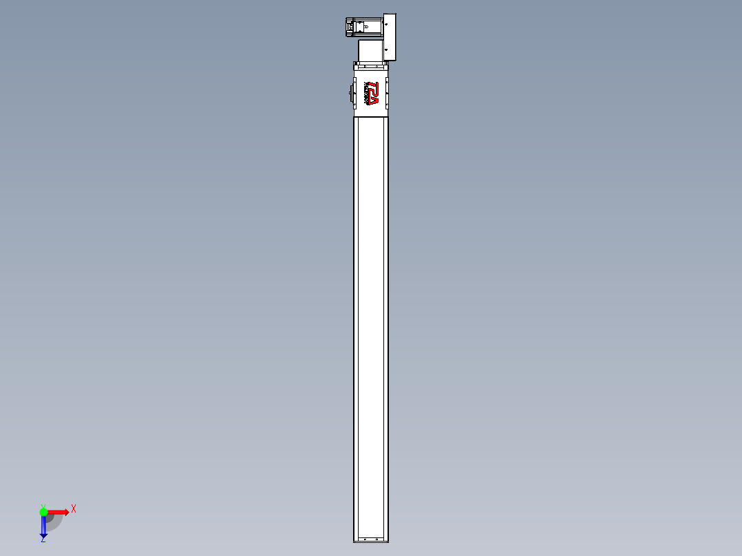 同步带全封闭直线模组TPA-HCB-110D-90-L1300-ML-Y-P40-N3俯视图