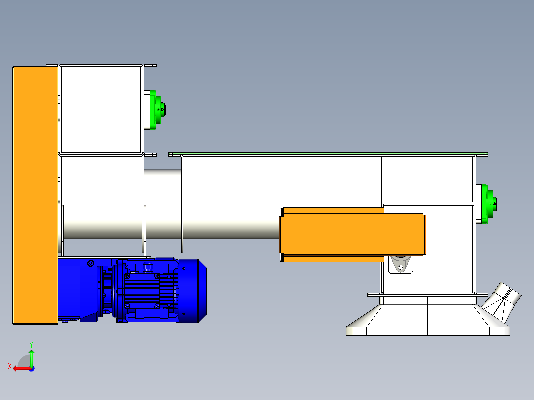 双螺旋输送机后视图