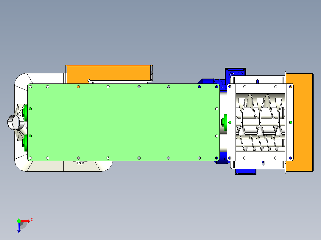 双螺旋输送机俯视图