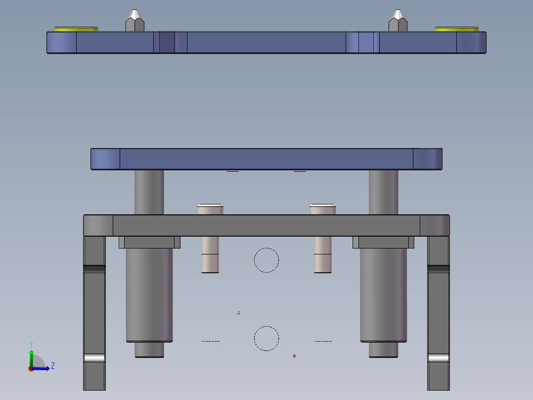 顶升机构模组左视图