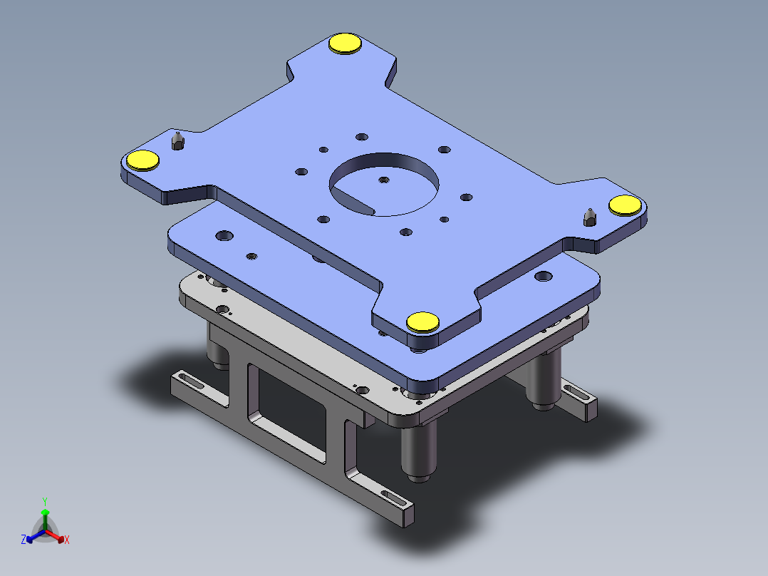 顶升机构模组正等轴测图