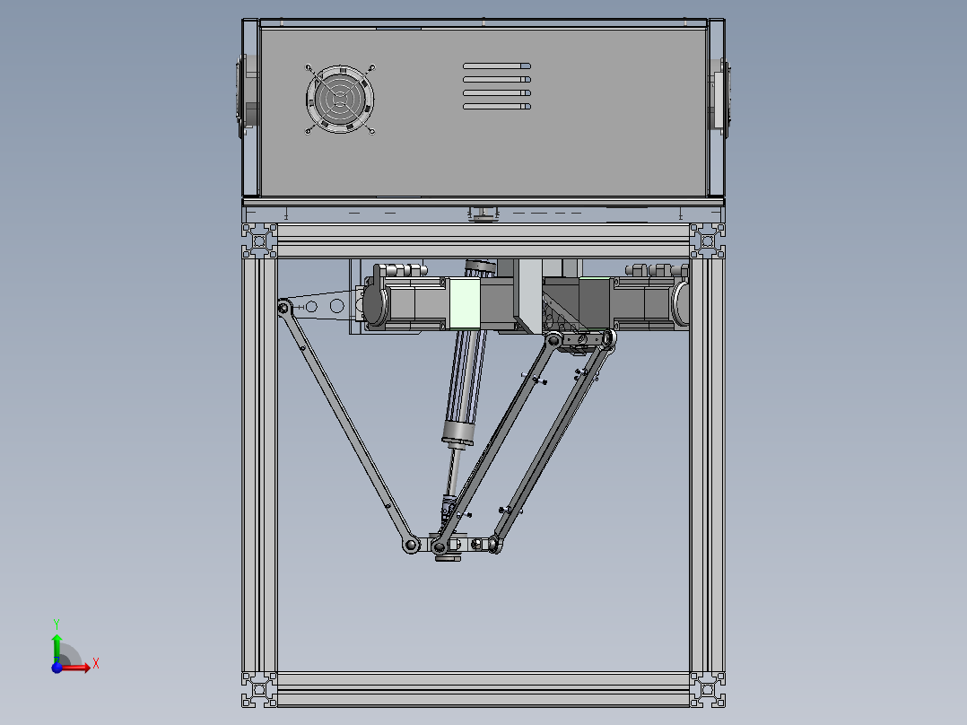 小型蜘蛛手前视图