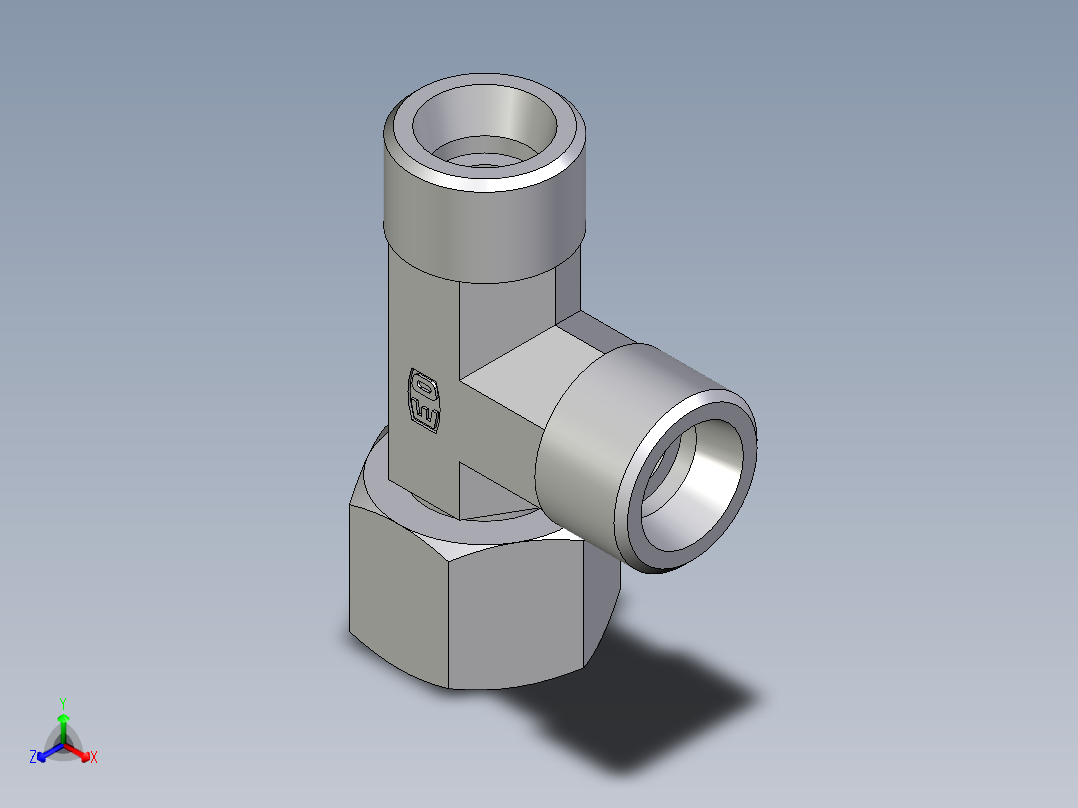卡套式工业通用硬管接头EO_Swivel_nut_run_tee_EL12SOMDCF