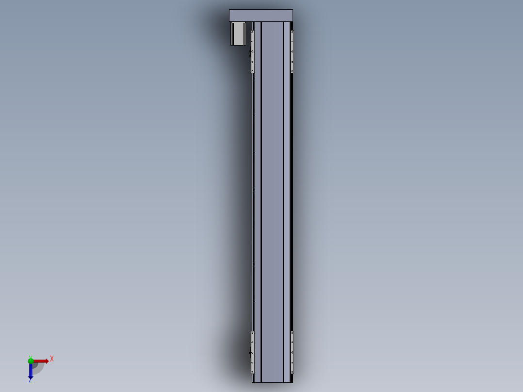 直线模组LHA22-CA-L.SLDASM设计图纸俯视图