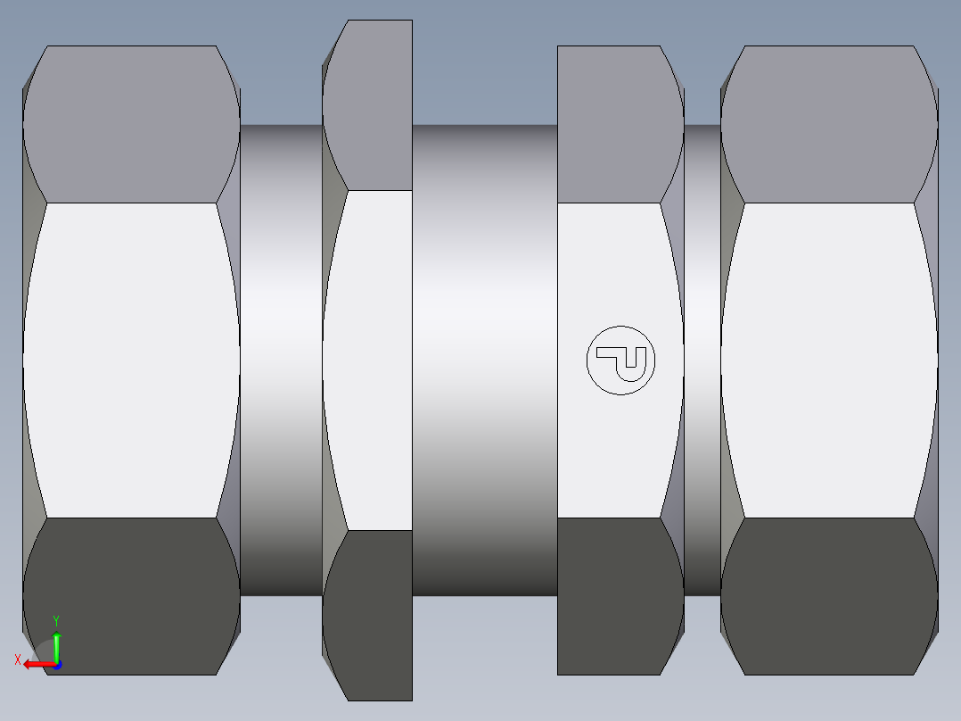 卡套式工业通用硬管接头EO_Bulkhead_union_SV42ZLCF后视图