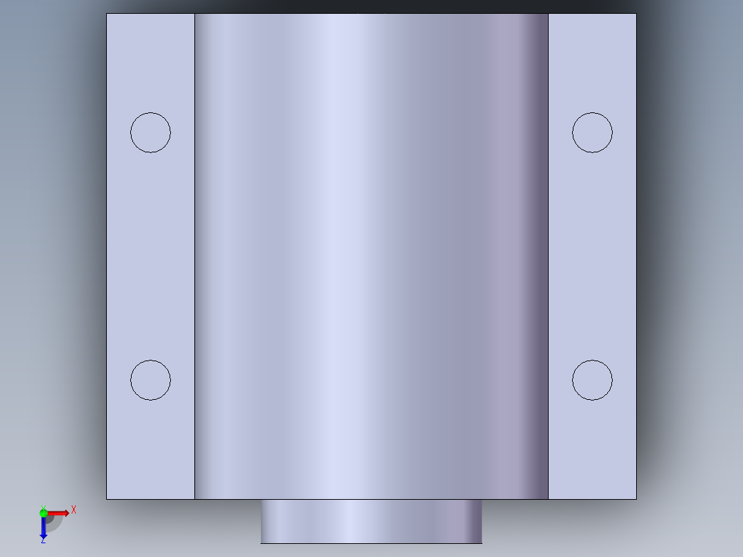 S1 直线弹簧轴承座俯视图