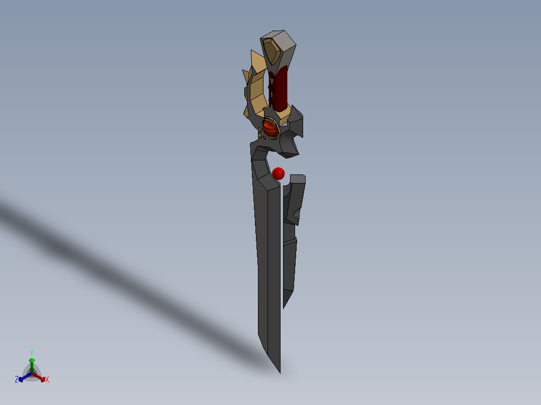 剑、宝剑(136)正等轴测图