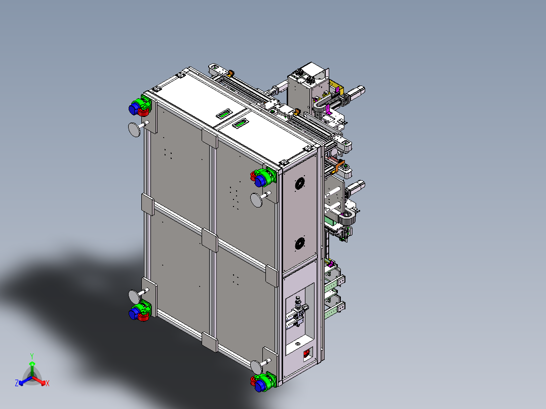 锂电池在线式自动贴膜机sw18正等轴测图