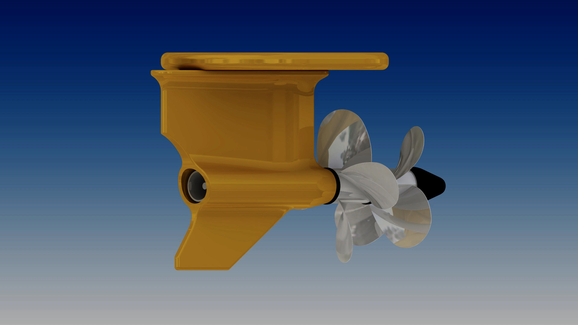 Volvo Penta IPS推进系统3D图纸（简易版） 船舶艉机三维建模