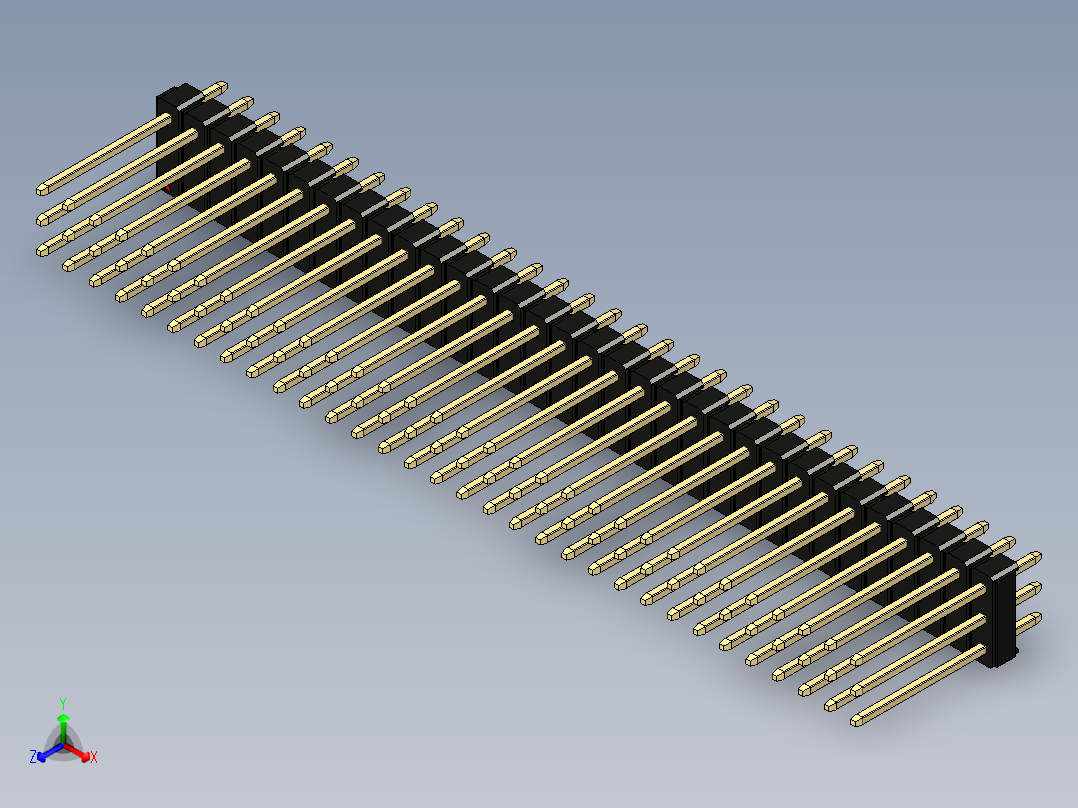 彩色公头100mil（2.54mm）系列-DS1021_black_3x32p_100mil_Type5_rev1.0
