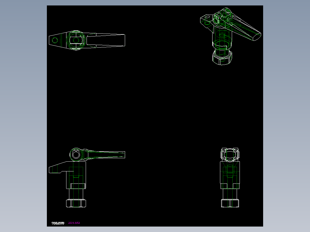 下壓夾具2331(C)-2D多系列多零件图纸模型