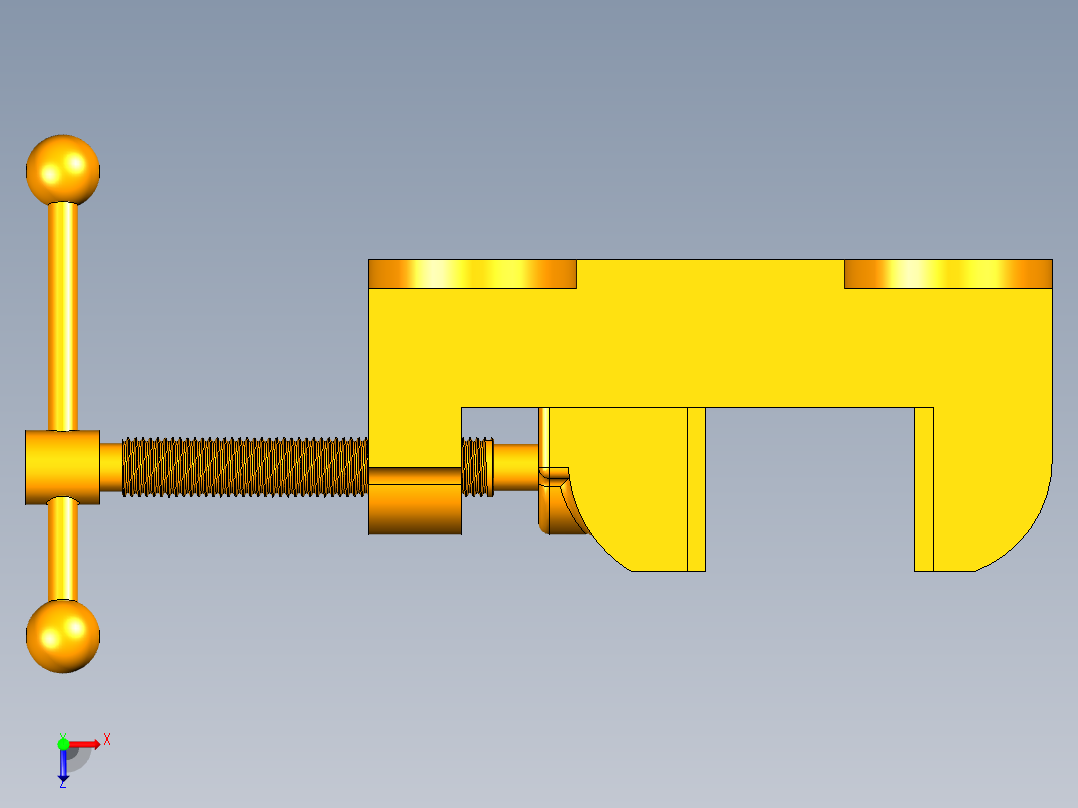 机用虎钳模型含三维图+CAD图纸俯视图