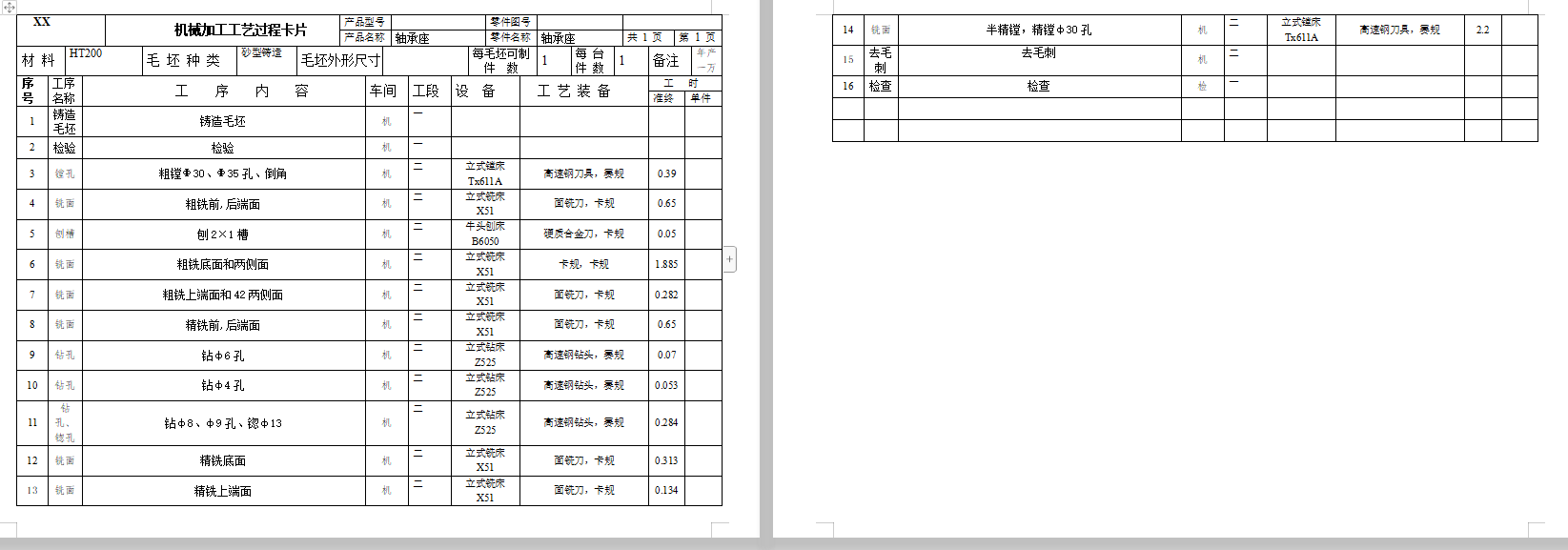 轴承座加工工艺及车轴承孔夹具设计-角铁式车夹具含非标5张CAD图