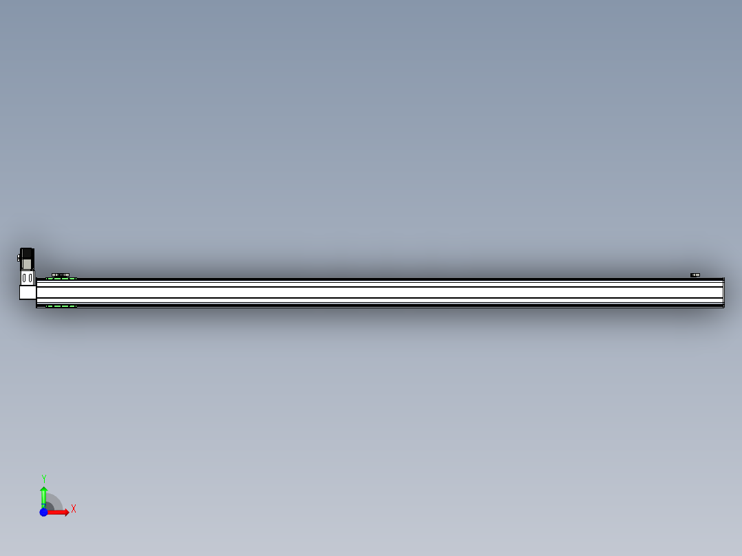 同步带滑台-半封闭B13-L90-S2800-R-P40-D3前视图