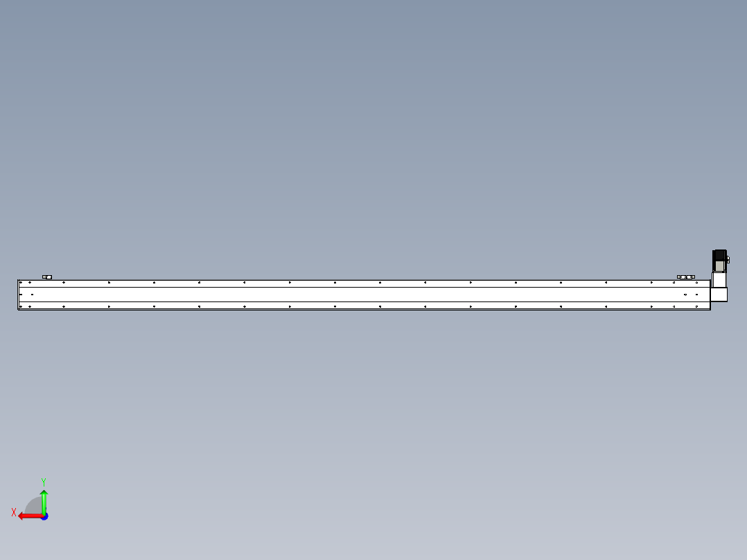 同步带滑台-半封闭B13-L90-S2800-R-P40-D3后视图