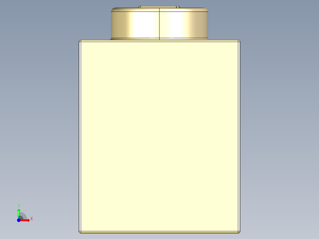 乐高套装 4421基本积木-4113915 - 3005 Brick Yellow -Tan Brick 1 x 1.STEP前视图