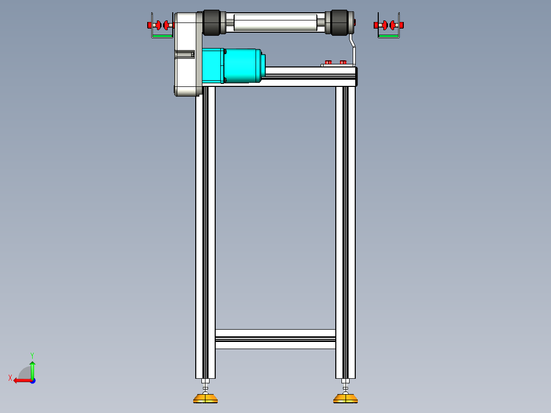LE-XC4040-齿形同步线右边驱动后视图