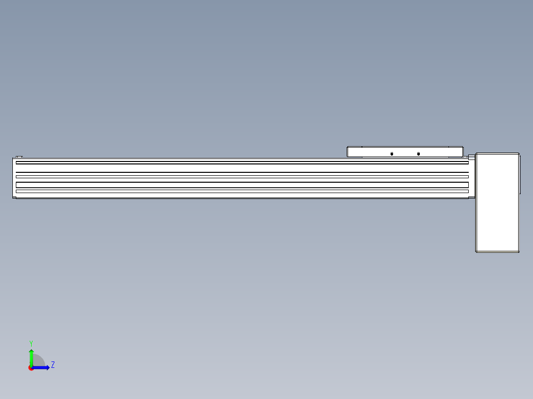 同步带全封闭直线模组TPA-HCB-120D-90-L450-LP-C-P40-N3左视图