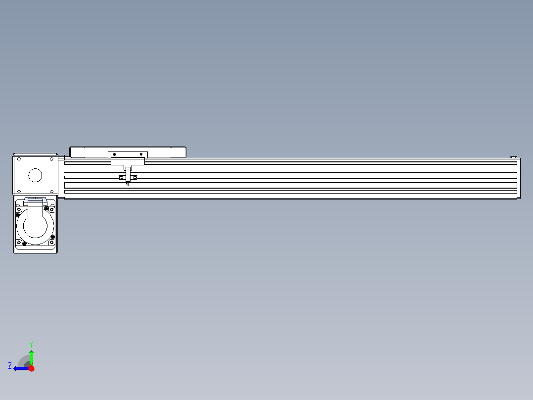 同步带全封闭直线模组TPA-HCB-120D-90-L450-LP-C-P40-N3右视图