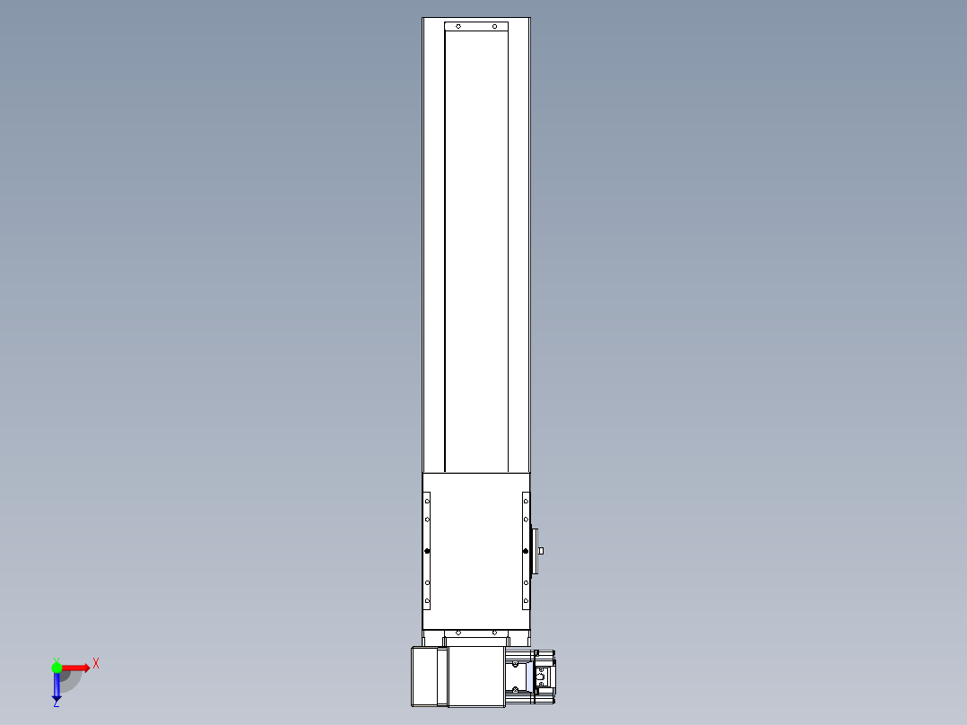 同步带全封闭直线模组TPA-HCB-120D-90-L450-LP-C-P40-N3俯视图