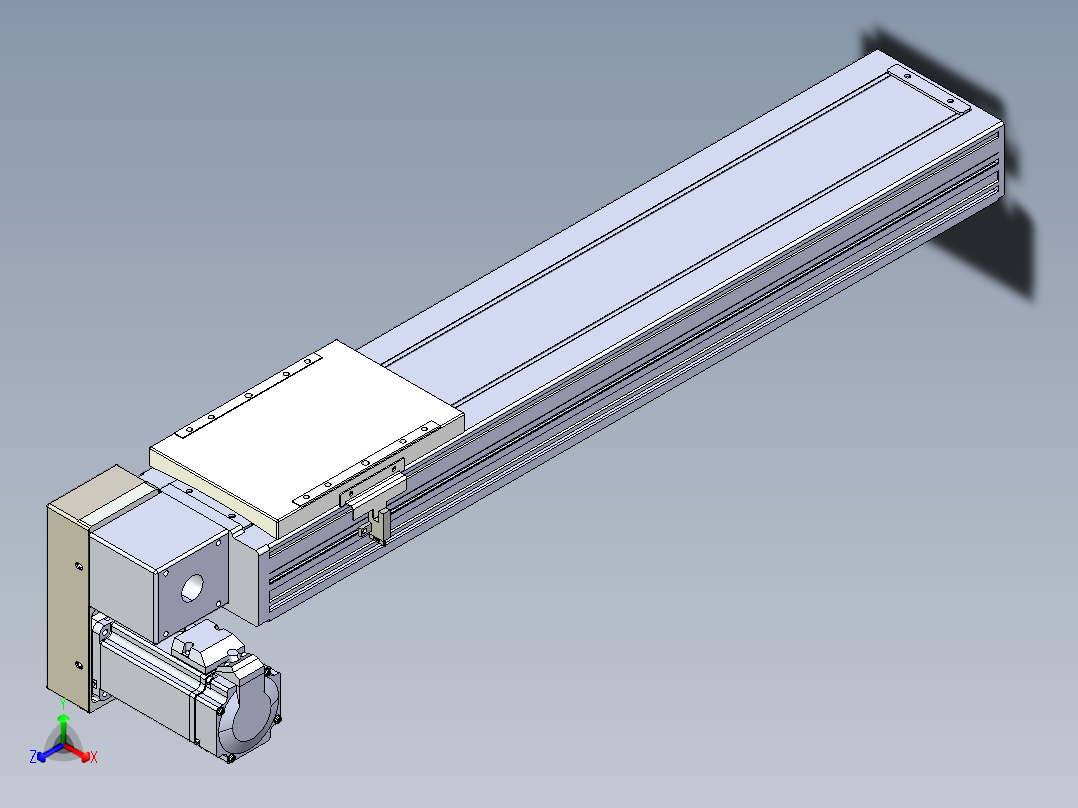 同步带全封闭直线模组TPA-HCB-120D-90-L450-LP-C-P40-N3正等轴测图