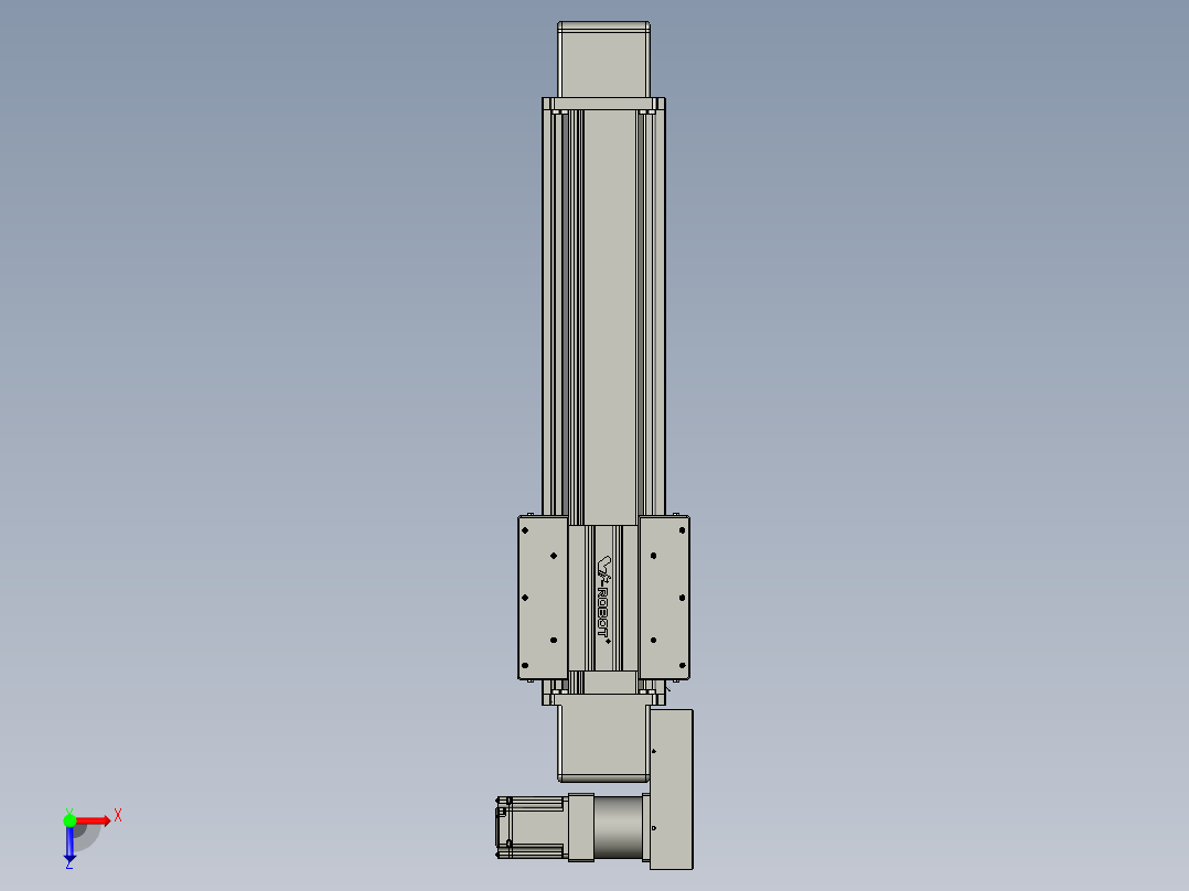 威洛博直线电机模组EB16-L208-S500-BL-ZP75-MS3-5K俯视图