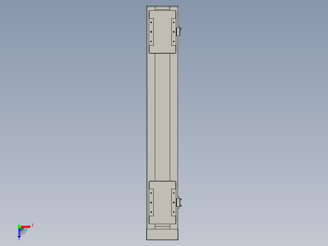 直线模组LHC14-S700-D设计图纸俯视图