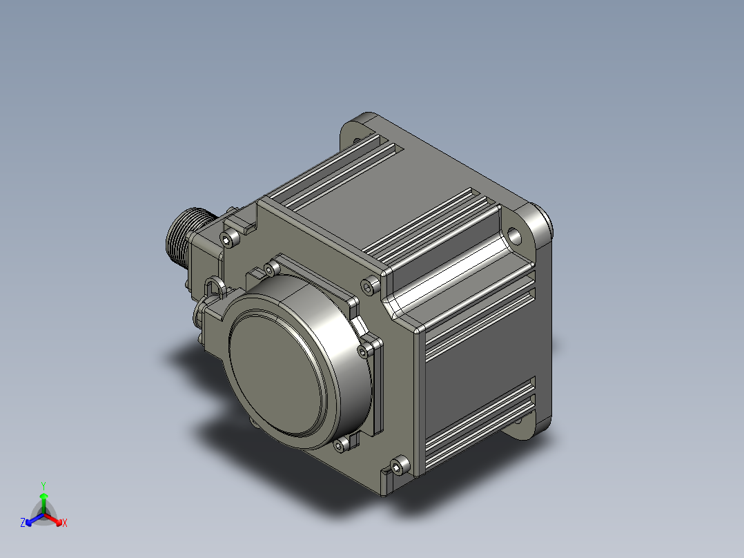 电机MS6G-130CS25B2-21P0正等轴测图