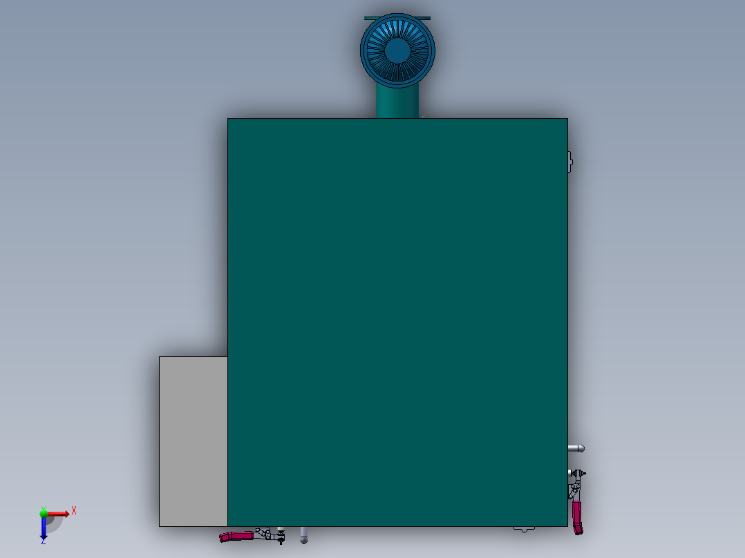 1012自动式液体喷砂机sw14可编辑俯视图