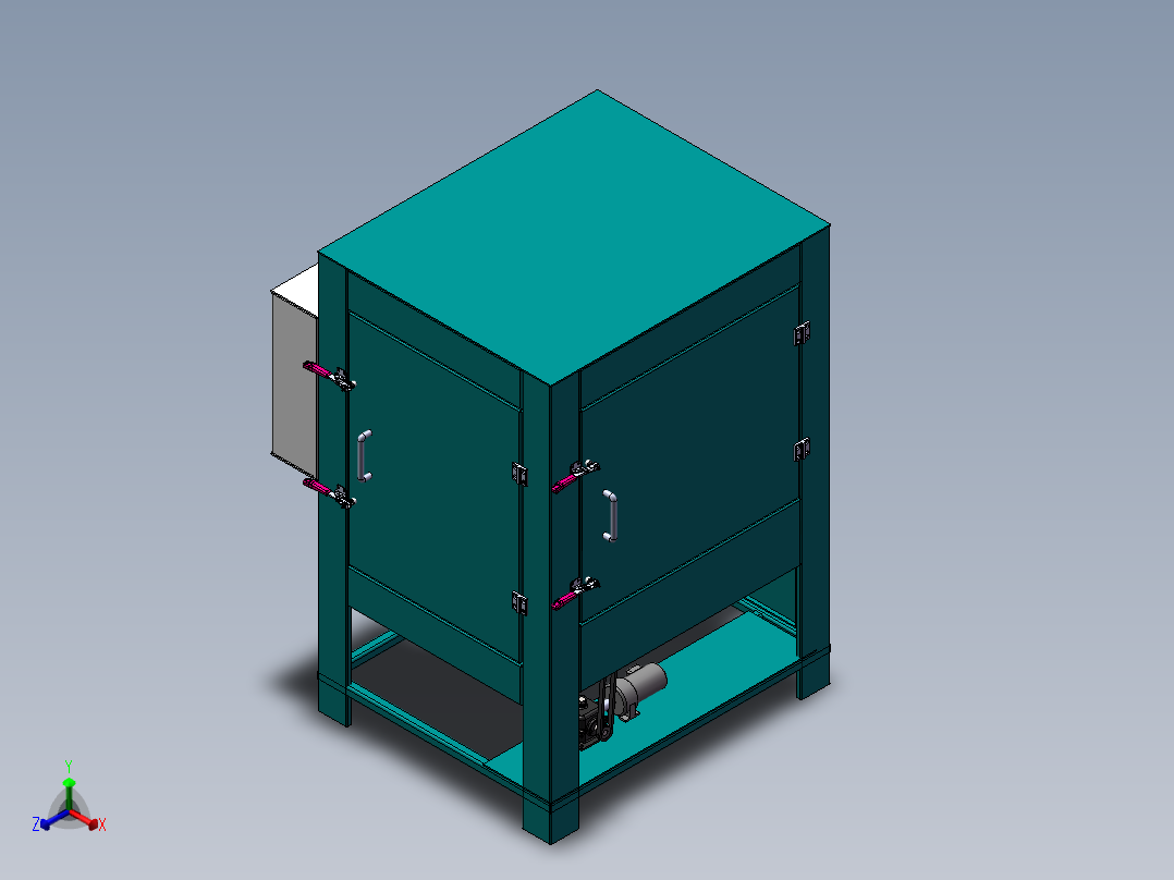 1012自动式液体喷砂机sw14可编辑正等轴测图