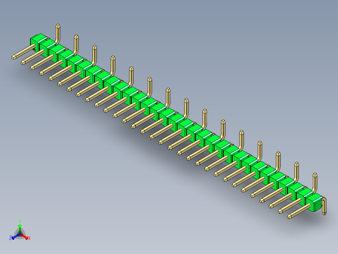 彩色公排针 100mil 2.54mm 系列-DS1022_green_31p_100mil_Type_SMT_R2_rev1.0