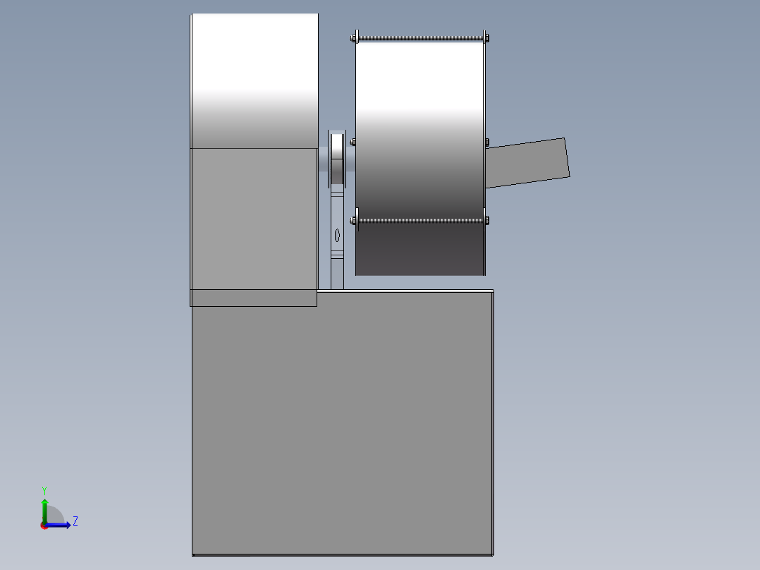 土豆切丝切片机左视图