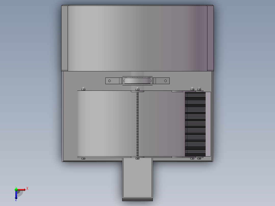 土豆切丝切片机俯视图