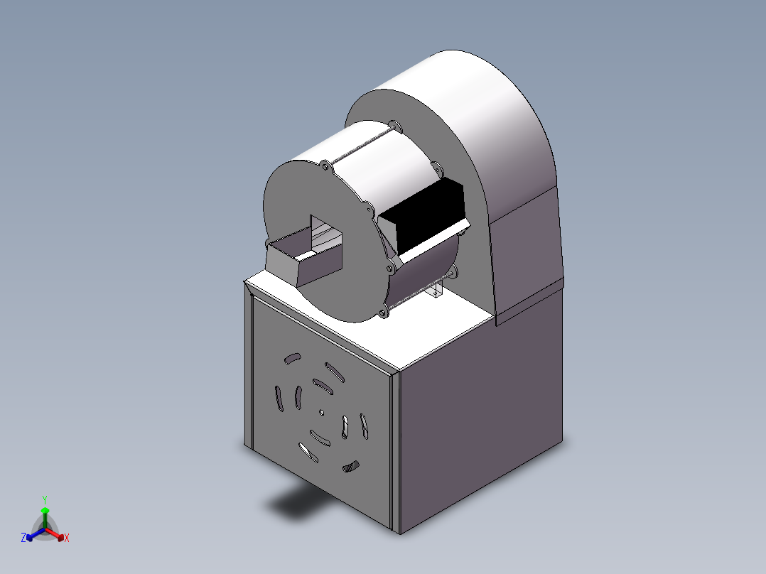 土豆切丝切片机正等轴测图