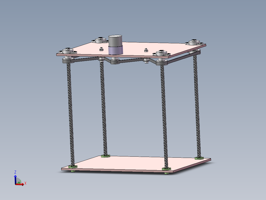 丝杆升降平台设计完整三维模型