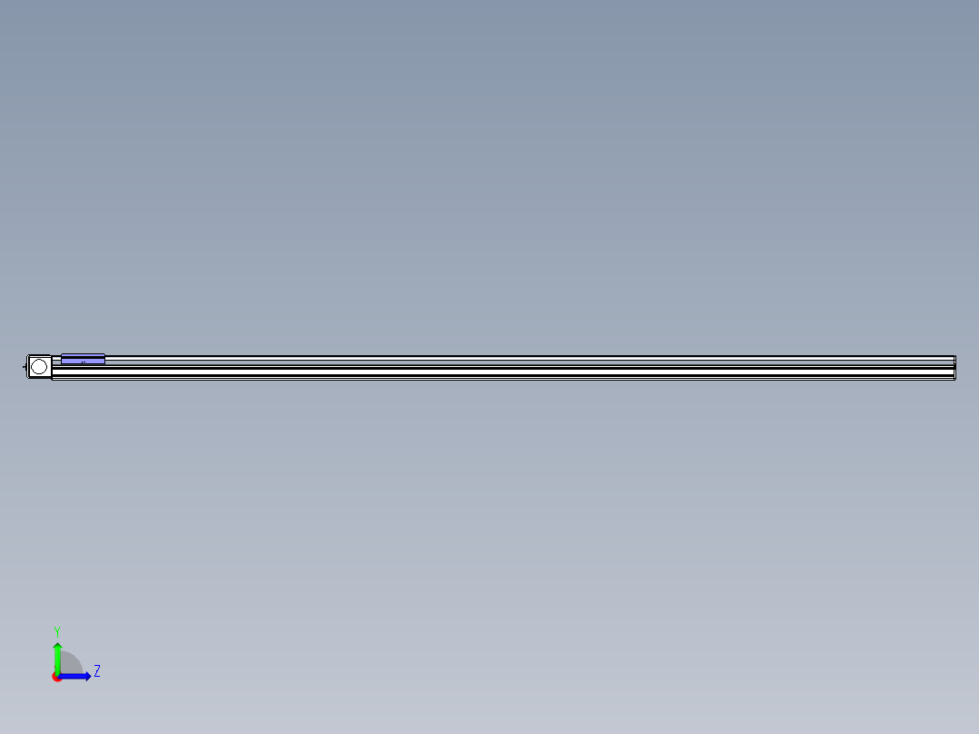 同步带滑台-半封闭B17-L100-S3100-R-P75-D3-N3左视图