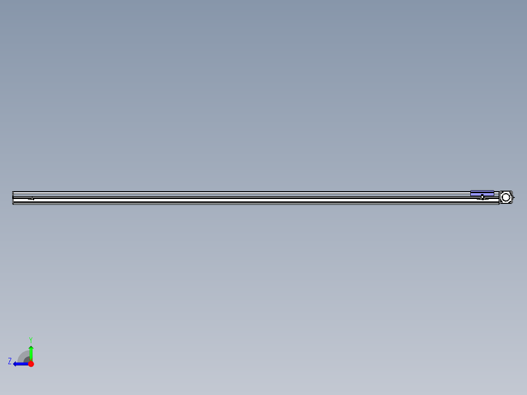 同步带滑台-半封闭B17-L100-S3100-R-P75-D3-N3右视图