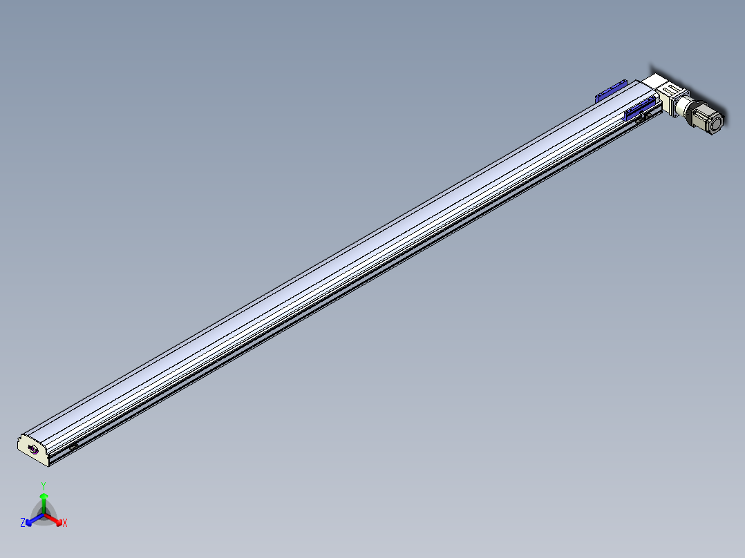 同步带滑台-半封闭B17-L100-S3100-R-P75-D3-N3正等轴测图