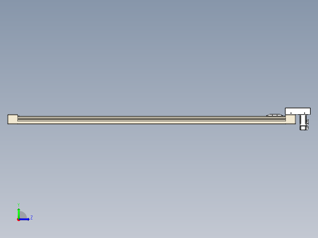 同步带全封闭直线模组TPA-HCB-65S-90-L1450-M-Y-P10-N3左视图