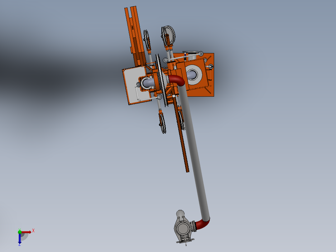 8寸输油臂俯视图