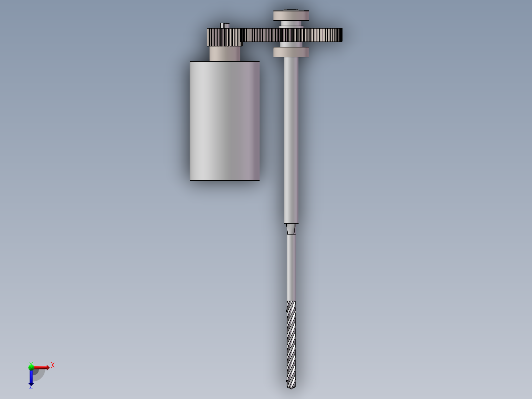 打孔机模型俯视图