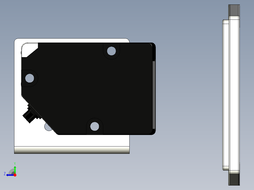 基恩士LV-S63_kc图纸模型右视图