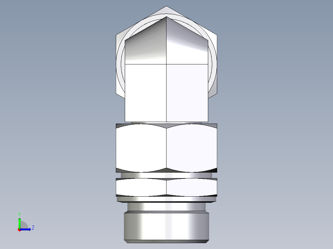 卡套式工业通用硬管接头EO_Assembled_adjustable_standpipe_elbow_EVW35LM71左视图